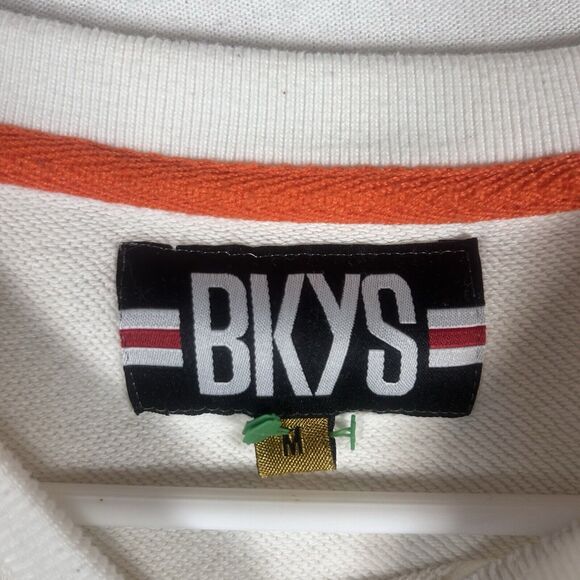 BKYS Embroidered Teddy Bear Anonymous Sweatshirt Mens Medium L/S White STAINED - Picture 6 of 15